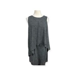 🆕 Ralph Lauren black dress with polka dots and asymmetrical ruffles size 12